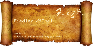 Fiedler Ábel névjegykártya