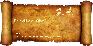 Fiedler Ábel névjegykártya